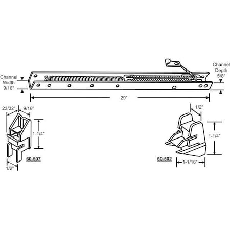 Strybuc 29in Window Channel Balance 60-283-2